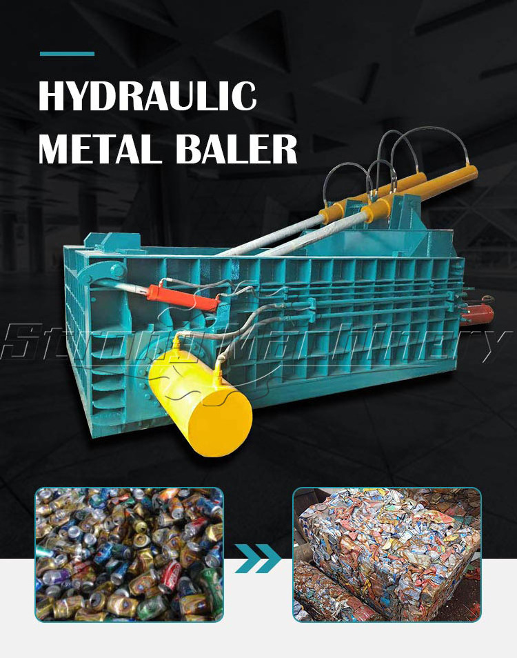 China Machine Baler Automatic Scrap Metal Balers Plastic Metal Aluminium Can Baling With Cheap Price