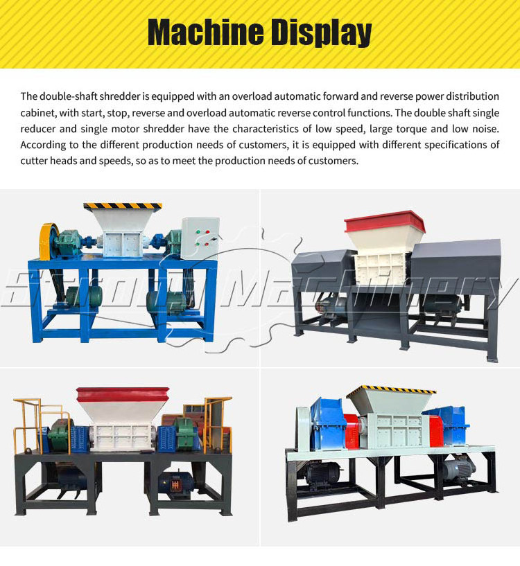 Equipment Automatic Double Shaft Metal Shredder Machine