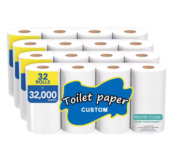 Hot Selling Toilet Paper Customized Wholesale Price Toilet Tissue Paper Roll Individual Paper Wrapped/tbd/poly Bag 1/2/3/4 Ply