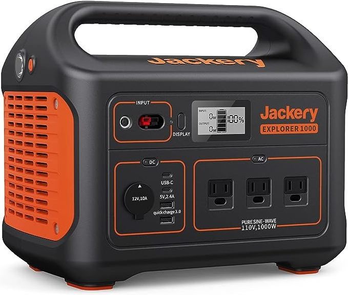 Brand New Explorer 1000 Portable Power Station, 1002Wh Capacity with 3x1000W AC Outlets, Solar Generator for Home Backup