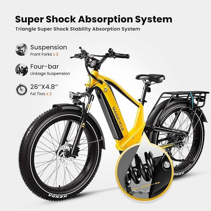 Brand New ESUVS- Deer Electric Bike, Full Suspension Ebike System 80 Miles Long Range 750W 96Nm Motor E Bike