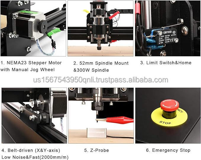 Brand New CNC Router Machine 4040-XE, 300W Spindle 3-Axis Engraving Milling Machine for Wood Metal Acrylic MDF Nylon Carving