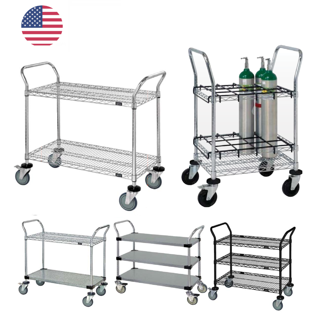 Wire Utility Carts and Cylinder Transport Carts, Multiple Sizes, Styles, & Configurations, USA Ready to Ship Wholesale