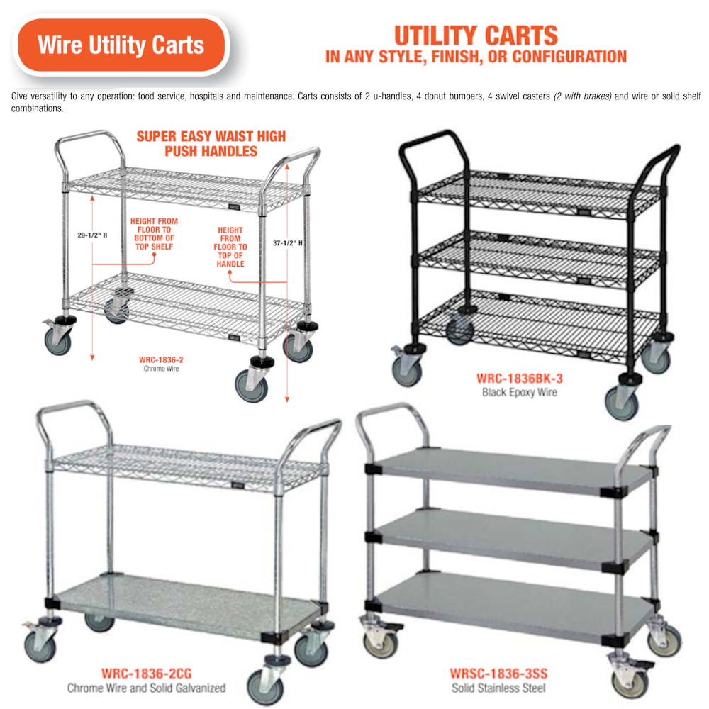 Wire Utility Carts and Cylinder Transport Carts, Multiple Sizes, Styles, & Configurations, USA Ready to Ship Wholesale