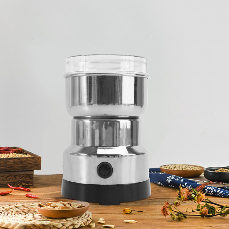 Low Price Multifunctional Household Electric Small Grinding Mill 150W Coffee Grinder for Beans, Spices, Herbs, Nuts, Grains