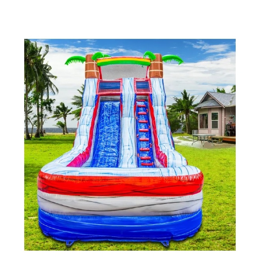 Factory Double Lane Inflatable Water Slide For Adult And Kids