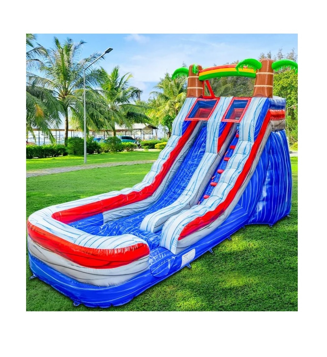 Manufacture High Quality Inflatable Water Climbing Wall Obstacle Course Floating Lake Slide Inflatable Sea Slide For Sale