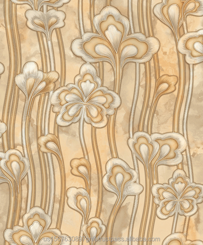 3D golden flower Wallpapers living room background wall PVC wallpaper Bedroom Papel Tapiz 53cm Easy install Wallpaper