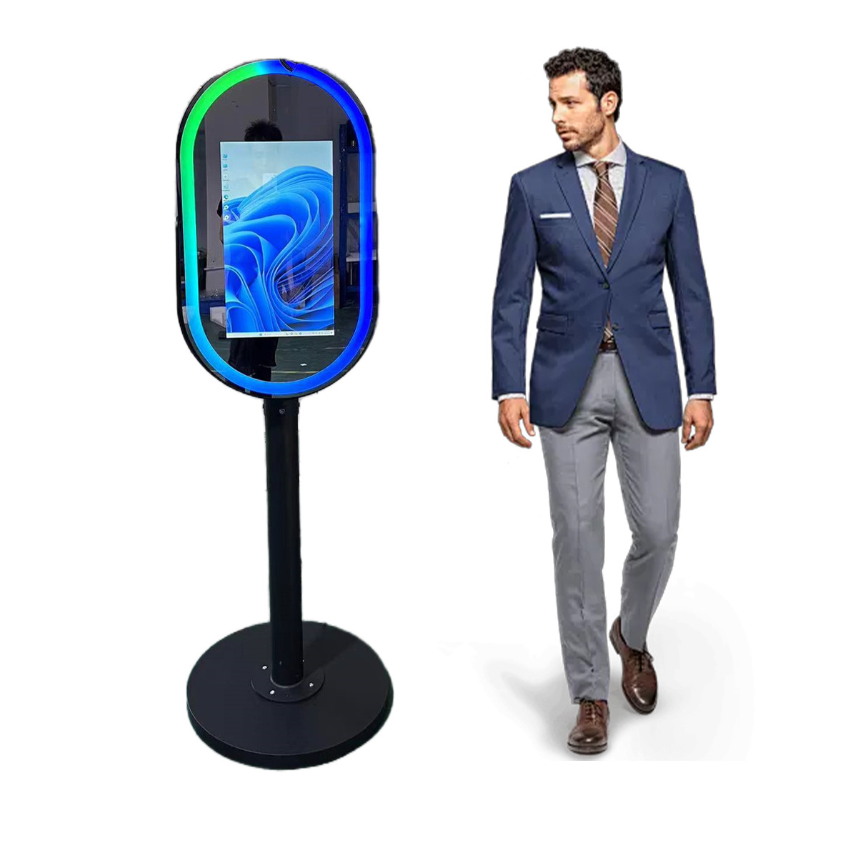 Digital 2024 Hot Sales Mirror Photo Booth Magic Mirror Photo Booth With Selfie Video Free Accessories