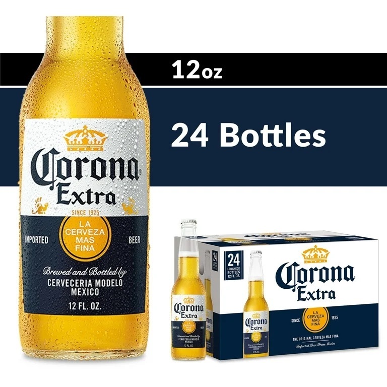 Wholesale Corona Extra Mexican Lager Import Beer, 12 Pack, 12 fl Ounces Glass Bottles, 4.6% ABV