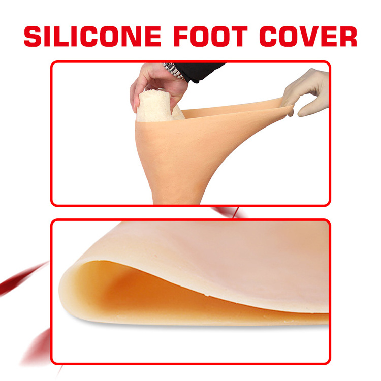 Artificial  Male Silicone Realistic Prosthetic Foot legs Scars Cover For Crossdresser Transgender Shemale cosplay