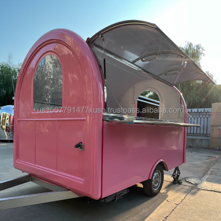 mobile mini Ice Cream food cart small fast food trailer fully equipped snack machines food truck for sale