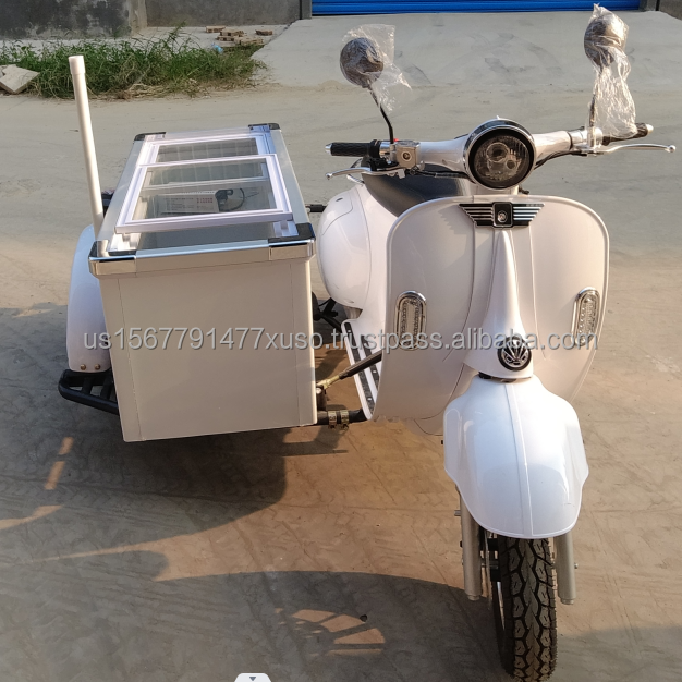 piaggio ape food cart scooter moped sidecar icecream machines electric mobile 3 wheels ice cream bike with freezer ice bike