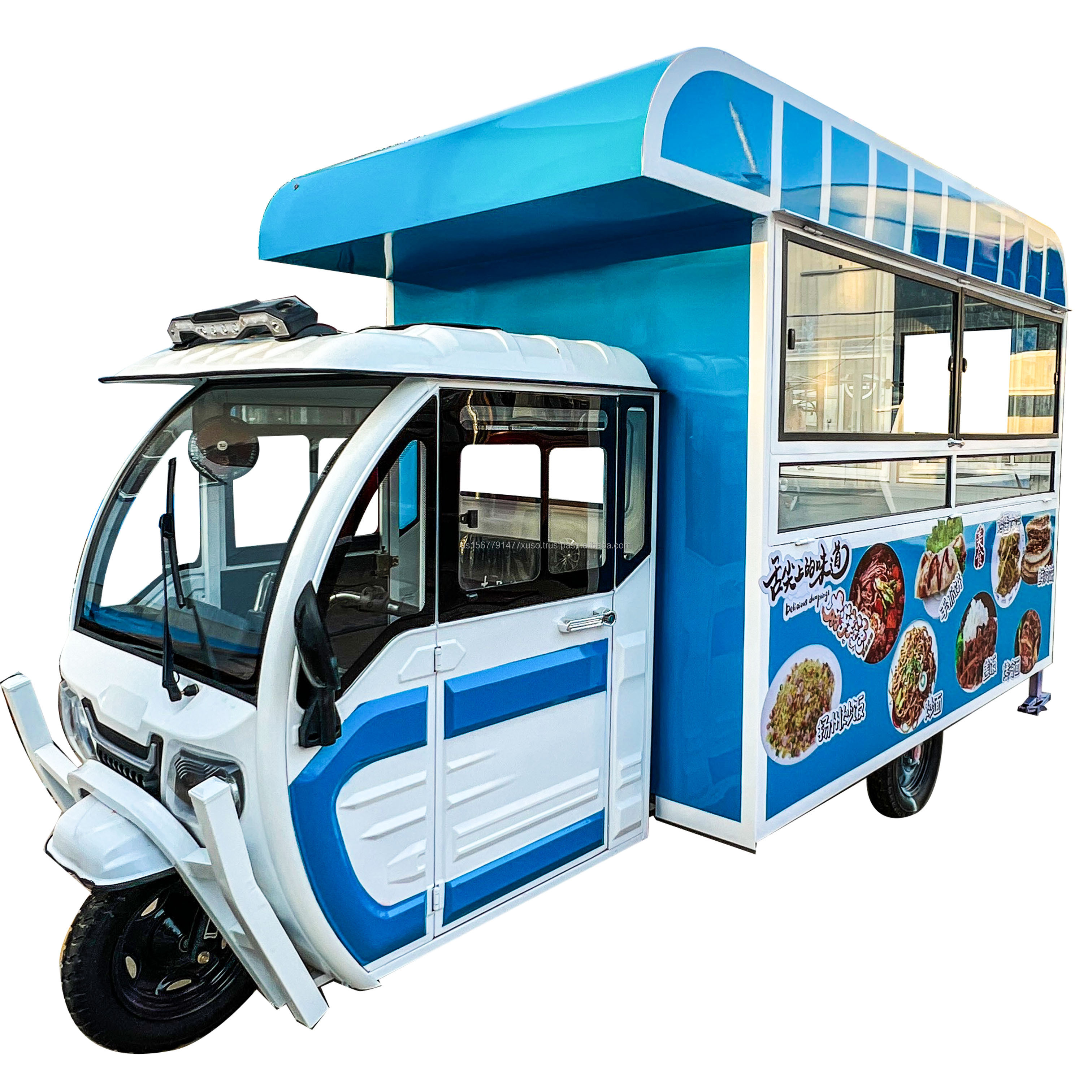 Europe Mobile Food Truck Tricycle Hot Dog Cart sand Beer Bar Ape Fried Ice Cream Food Truck Fully Equipped