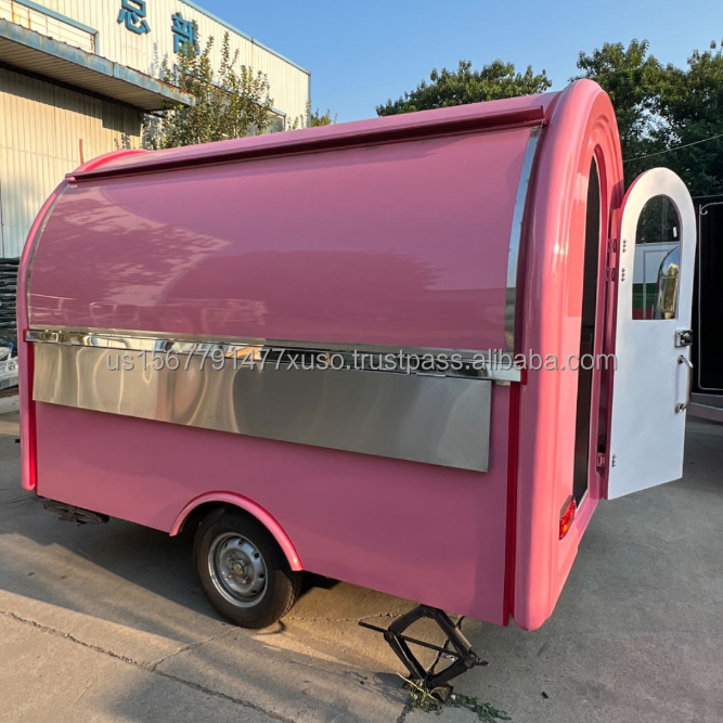 mobile mini Ice Cream food cart small fast food trailer fully equipped snack machines food truck for sale