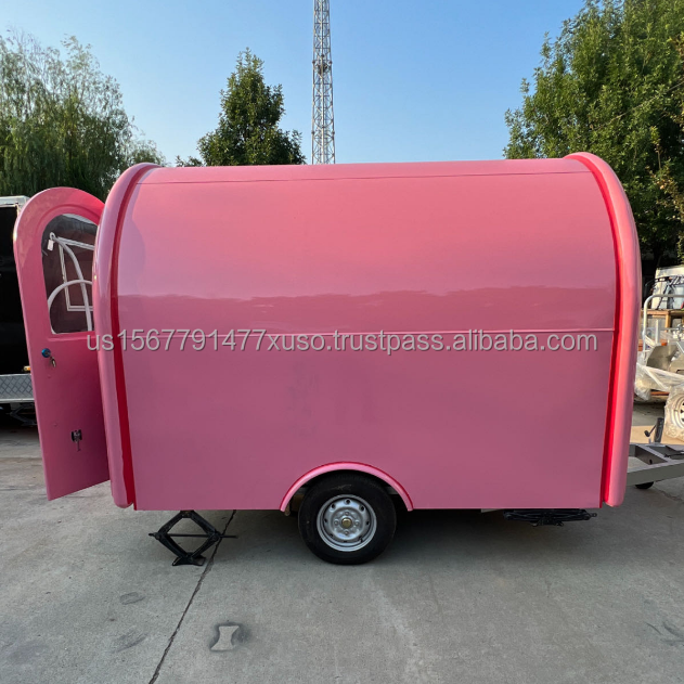 mobile mini Ice Cream food cart small fast food trailer fully equipped snack machines food truck for sale