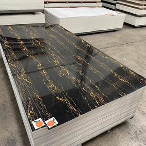 Wholesale price 1220*2440mm*3mm high glossy UV marble board PVC sheets panel for wall decoration