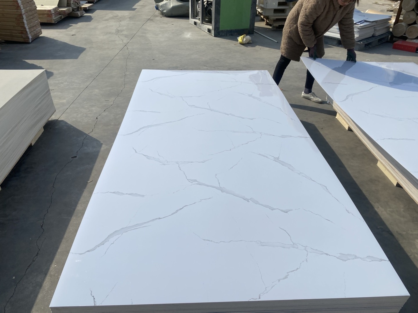 XHDECOR texture Laminated acrylic panel Custom size lamina artificial de marmol plastic marble board acrylic Decorative Board