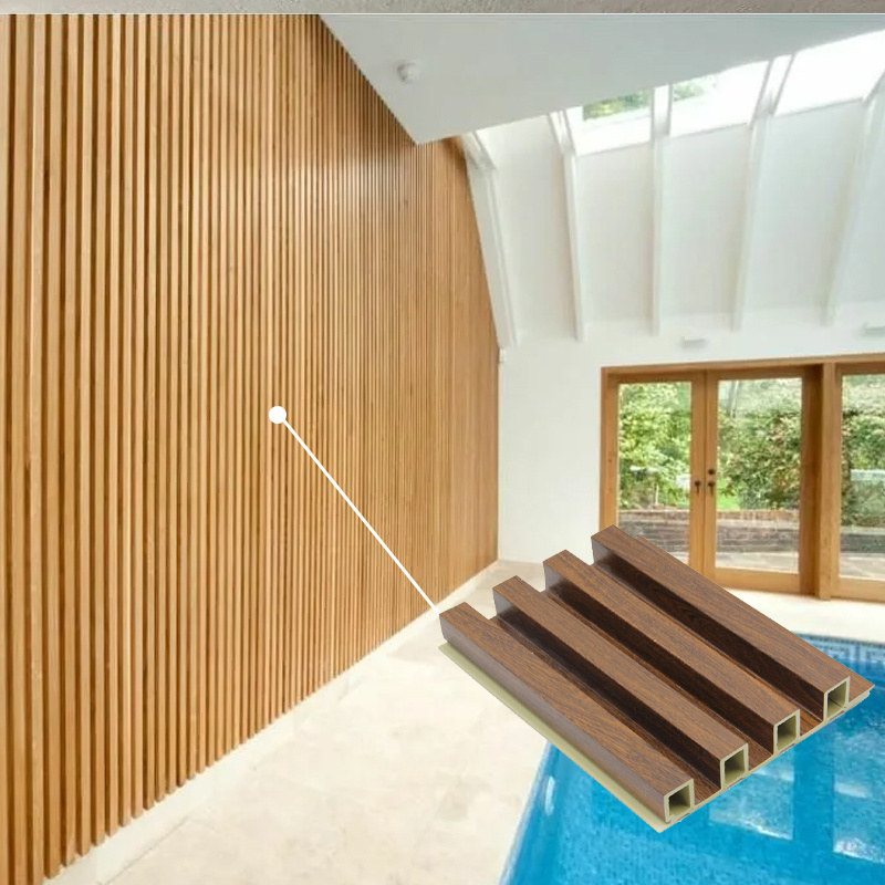 Best Water-proof Wall Panels Wooden Grain Wpc Wall Panels for Home Decor