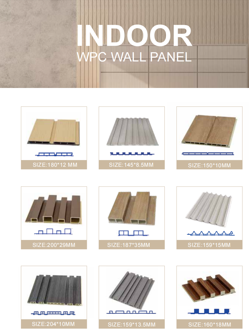 Best Water-proof Wall Panels Wooden Grain Wpc Wall Panels for Home Decor