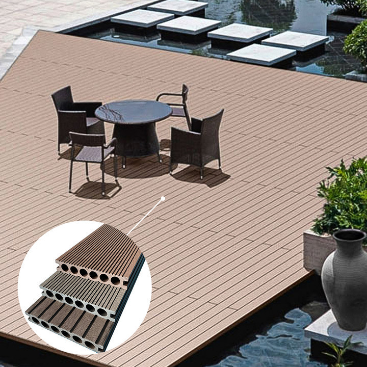 Exterior natural wood timber texture waterproof wpc flooring outdoor with invisible fastening system