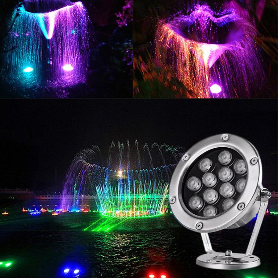 Outdoor Lamp Waterproof IP68 Underwater Lighting For Fountain Lights Led RGB Square Swimming Pool Light