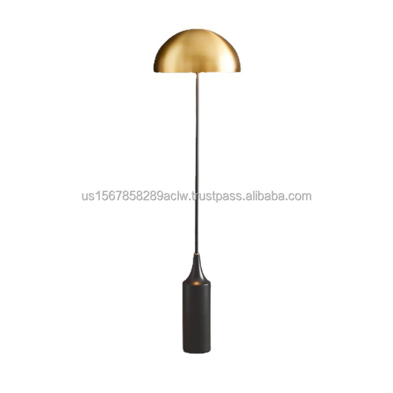 Living Room Floor Lamp New Modern Luxury Gold Color Umbrella Design Black Metal Bottle Shape Base Suitable For Home Decoration