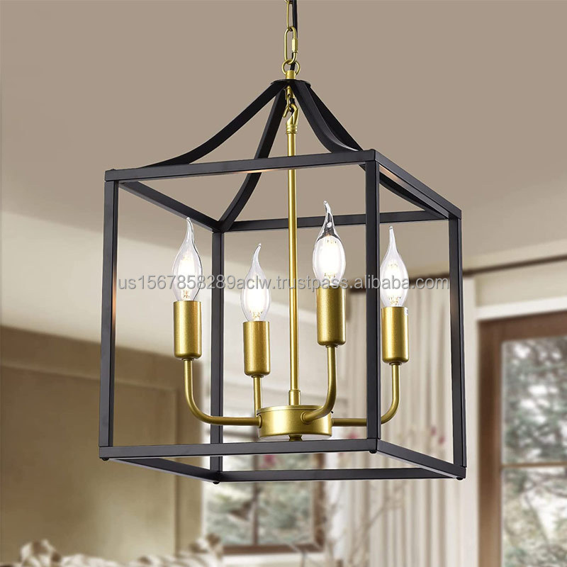 Modern cage farmhouse chandelier antique industrial chandelier creative personality metal chandelier for bedroom dining room