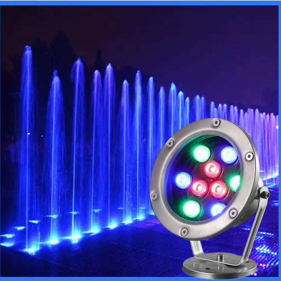 Outdoor Lamp Waterproof IP68 Underwater Lighting For Fountain Lights Led RGB Square Swimming Pool Light