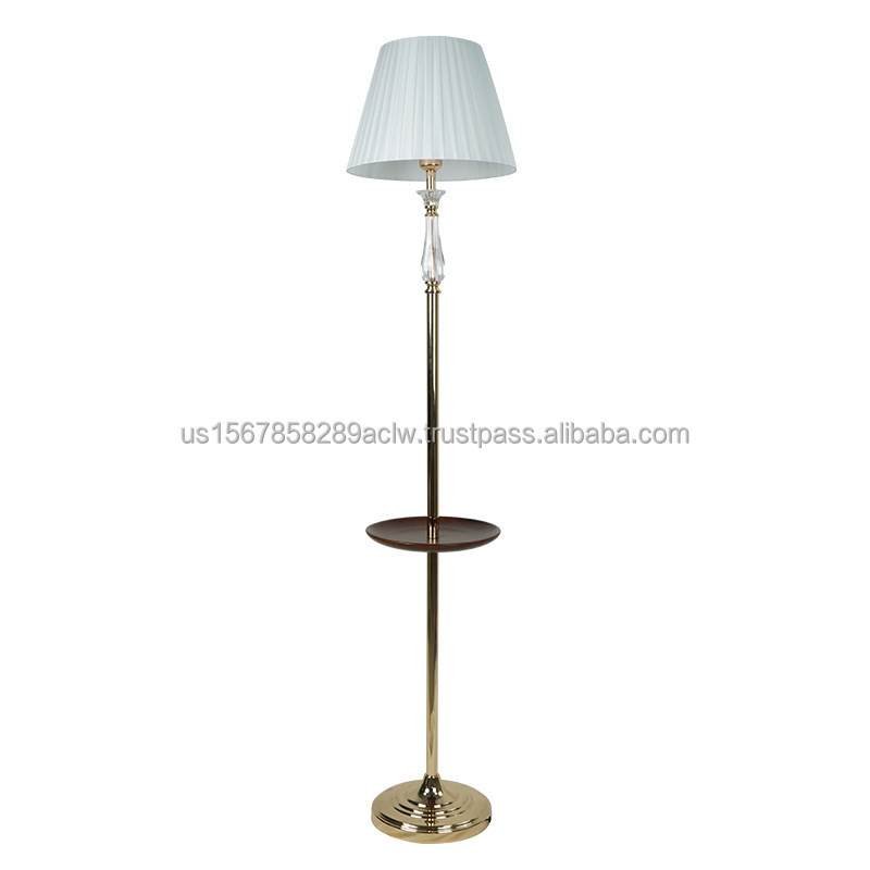 Living Room Floor Lamp New Modern Luxury Gold Color Umbrella Design Black Metal Bottle Shape Base Suitable For Home Decoration