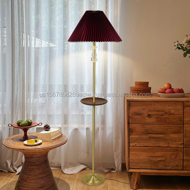 Living Room Floor Lamp New Modern Luxury Gold Color Umbrella Design Black Metal Bottle Shape Base Suitable For Home Decoration