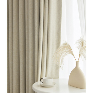 110"Inch 280cm width polyester blackout linen window backdrop fabric drapes curtain