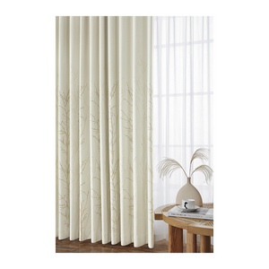 Luxury blackout 126'' inch 320cm width high durable anti uv fabric embroidery for curtains