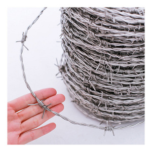 Steel Mesh 500 M Wires Wholesale Weight Meter Galvanized Barb Sale Price Per Roll Iron 500m Fence Cheap Barbed Wire