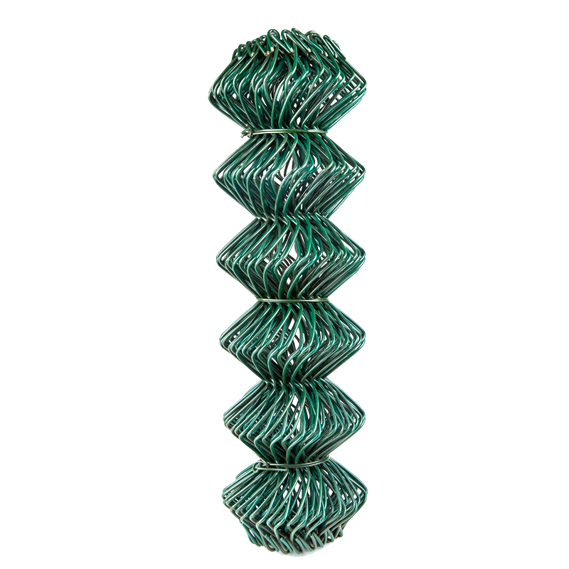 Direct factory supply green colour pvc coated stadium 100 ft roll chain link fence jamaica