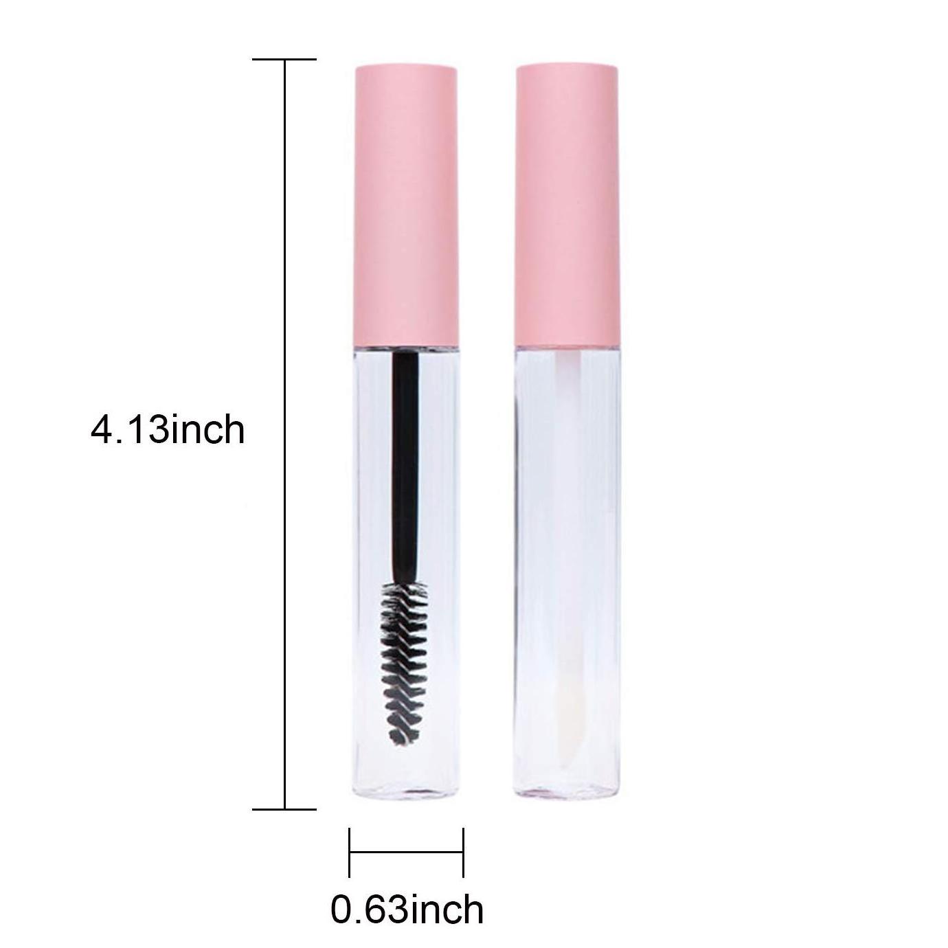 10ml Mini Mascara Tube Empty Pink Eyelash Brush Bottle Sets Wand Brush Travel DIY Makeup Tool Eyelash Cream Container