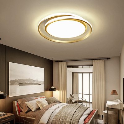 Nordic Ceiling Light Contemporary Gold Round Lamp Simple Fixtures LED Home Decorative for Living Bed Room