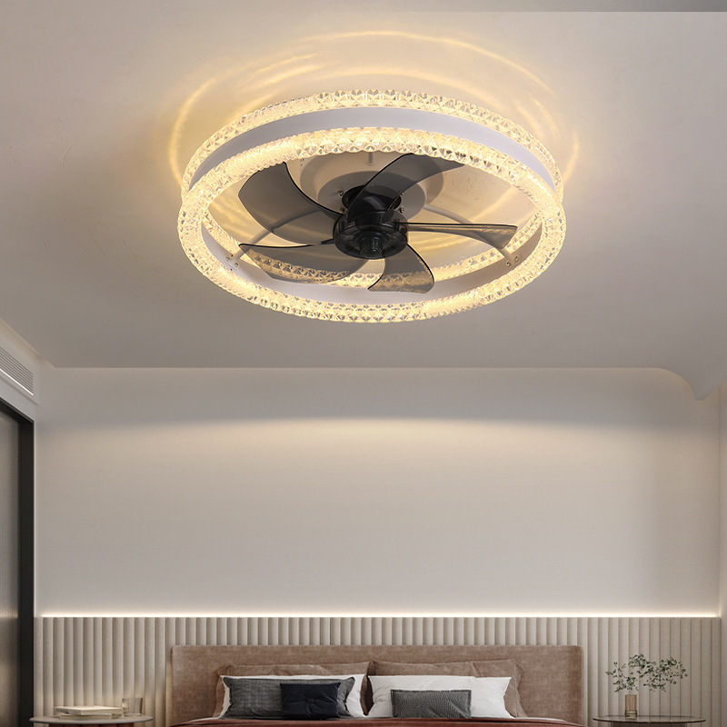 Ceiling Mounted Fan Lamp Household Bedroom Modern Living Room Fan Ceiling Lamp Remote Controlled Restaurant Ceiling Fan Lamps