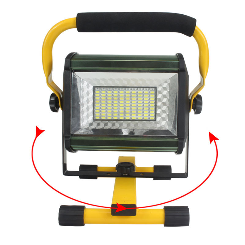 Slim Rechargeable Portable Super Bright Floodlights Outdoor Emergency Work IP66 IP67 Waterproof RGB Led 50W Solar Flood Light