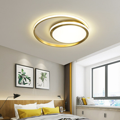 Nordic Ceiling Light Contemporary Gold Round Lamp Simple Fixtures LED Home Decorative for Living Bed Room