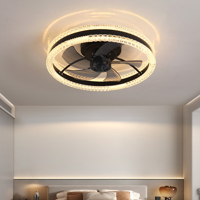 Ceiling Mounted Fan Lamp Household Bedroom Modern Living Room Fan Ceiling Lamp Remote Controlled Restaurant Ceiling Fan Lamps