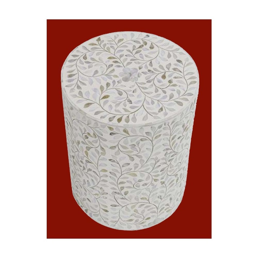 Luxury Indian Manufacturer And Export Mother Of Pearl With MDF Home Decoration Stool