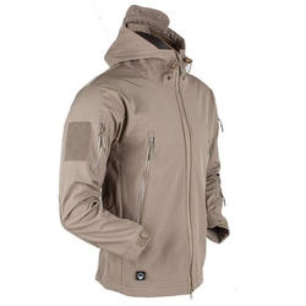 custom tactical winter outdoor warm waterproof sport zipper for hooded Softshell Men Waterproof jacket