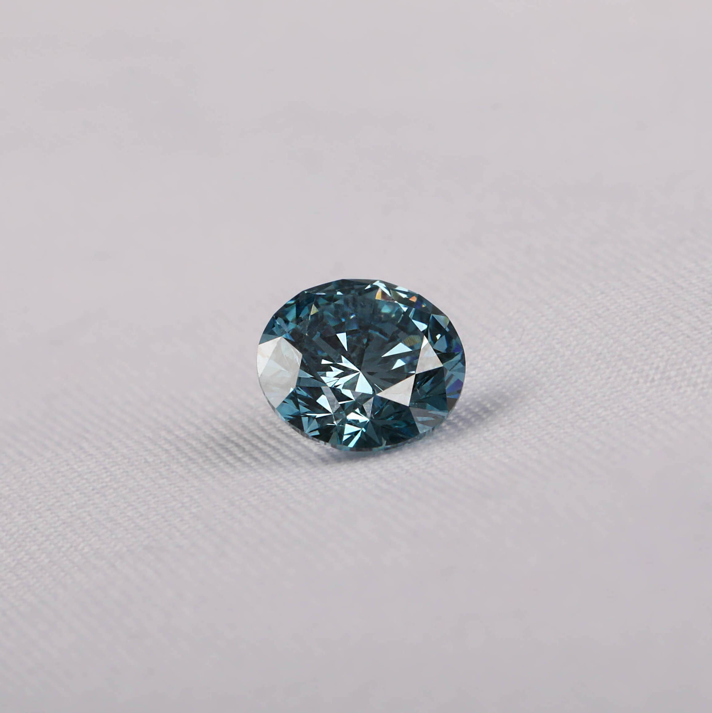 1.00 Carat ROUND Cut Lab Grown Diamond / FANCY BLUE COLOUR FILLED LAB CREATED Diamond Loose Stone For Exquisite Jewelry Making