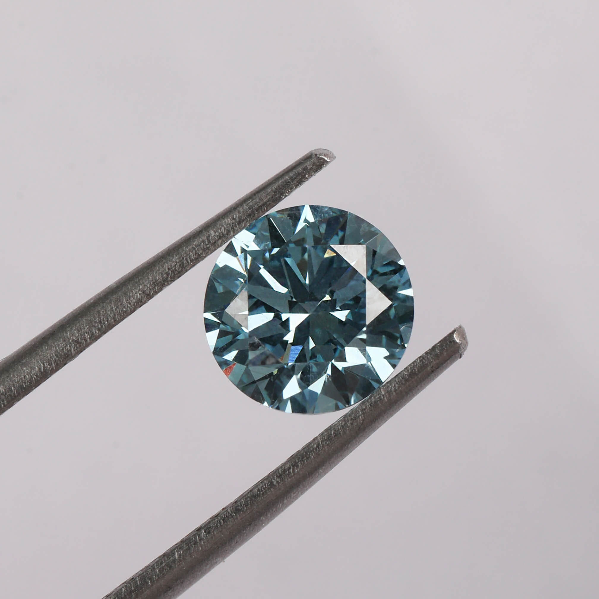 1.00 Carat ROUND Cut Lab Grown Diamond / FANCY BLUE COLOUR FILLED LAB CREATED Diamond Loose Stone For Exquisite Jewelry Making