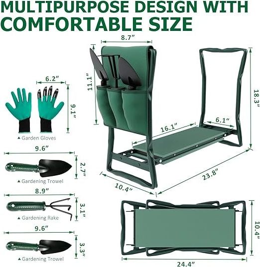 Premium Quality Garden Kneeler with Tool Bag Perfect for Kneeling to Take Care of Flowers