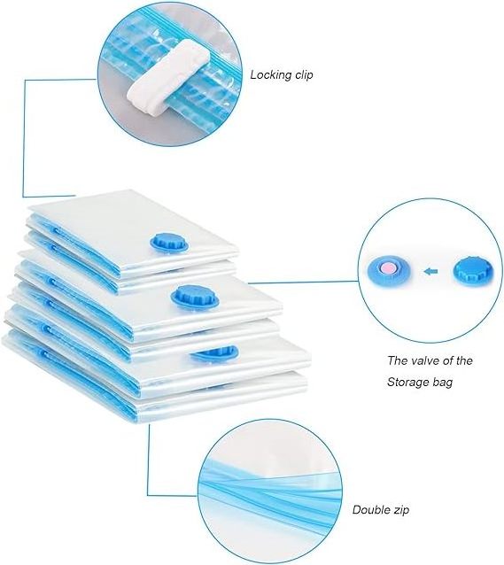 Premium Quality 4PK Vacuum Bag - 100X80CM Storage Bags Leak Free Eco-friendly PA PE Nylon Co-extrusion