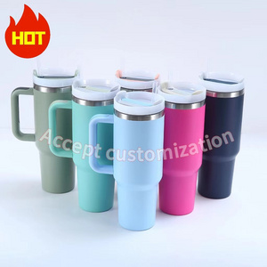 Hot Selling Tiktok Amazon tumbler  40 oz Stainless Steel  Vacuum Mug  Stainless steel mug with handle Custom logo Tumbler