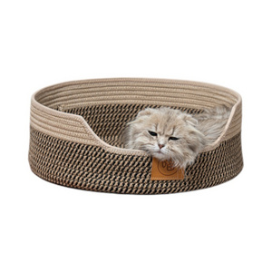 Woven Cat Nest Cat Scratch Board Nest Hand-Woven Mat Summer Cat Bed Pet Mat Rattan Woven Dog Nest Grasp Wear-Resistant Wholesale