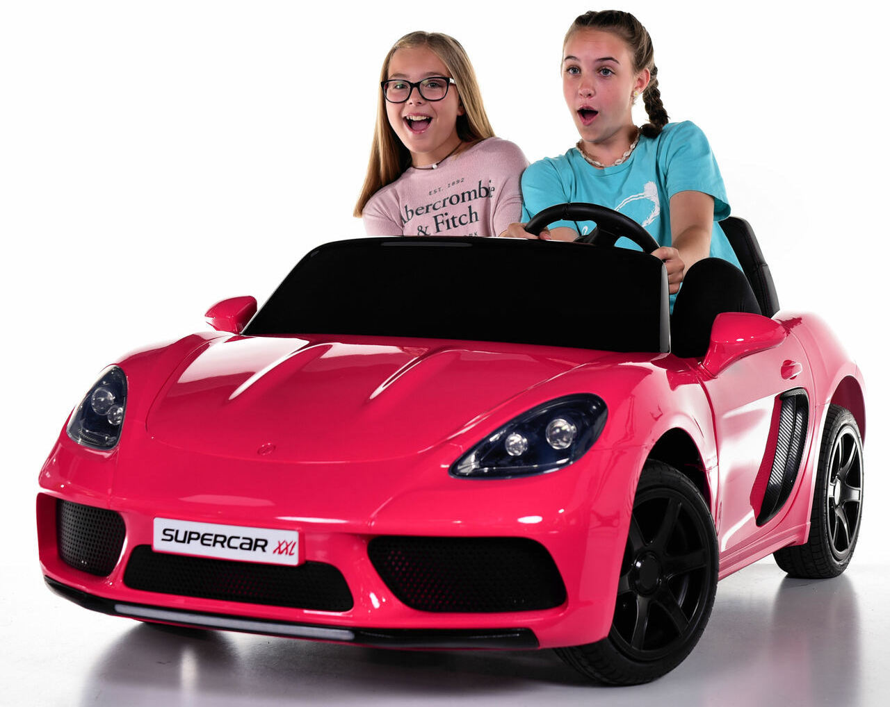 Giant 24V Big Kids Ride ( For Kids ) Super Car XXL 180W Motor & Rubber Tires - Pink, Red, Black, Blue Colors Available